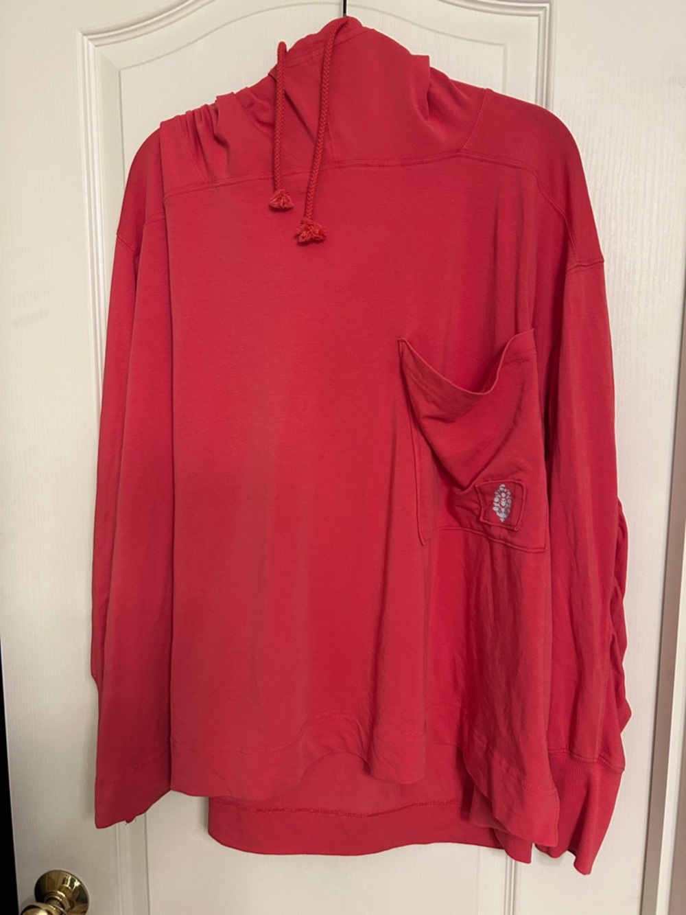 Free Movement Red Women's Hooded Long-Sleeve Top